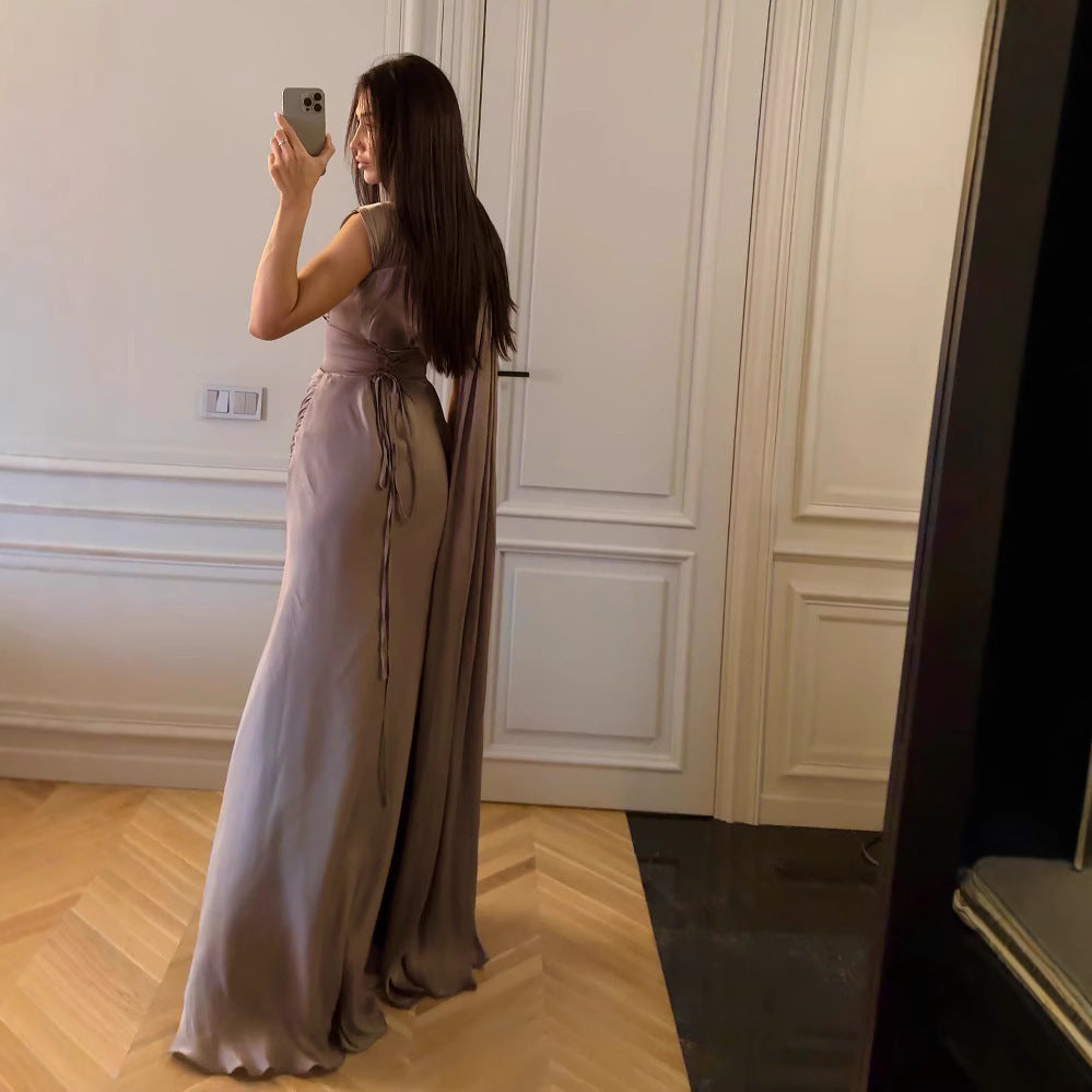 Pleated Ribbon Dress